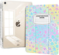 Case for iPad mini 7 2024 (A17 Pro)/ iPad mini 6 (2021), iPad 8.3-inch 7th/6th Generation Case, Trifold Stand Protective Slim Clear Back Cover with Pencil Holder, Composition Book