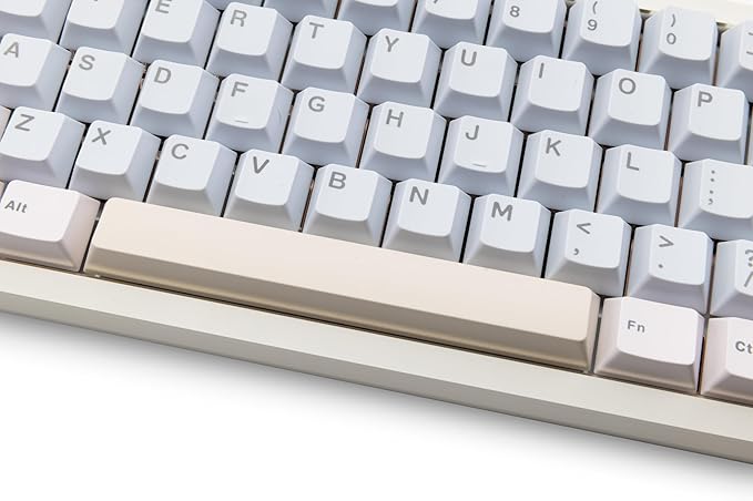KEEBMONKEY WOBKEY Zen 65 65% Quick Release Wireless Mechanical Keyboard with RGB, CNC Aluminum Case, Hot-Swappable, VIA Support, BT/2.4G/USB-C Gaming Keyboard for Mac/Windows (Ultra White Gold)