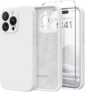 Magnetic for iPhone 13 Pro Case, Compatible with MagSafe, [Full Camera Protection][Screen Protector] Silicone Shockproof Protective Phone Case for iPhone 13 Pro 6.1", White