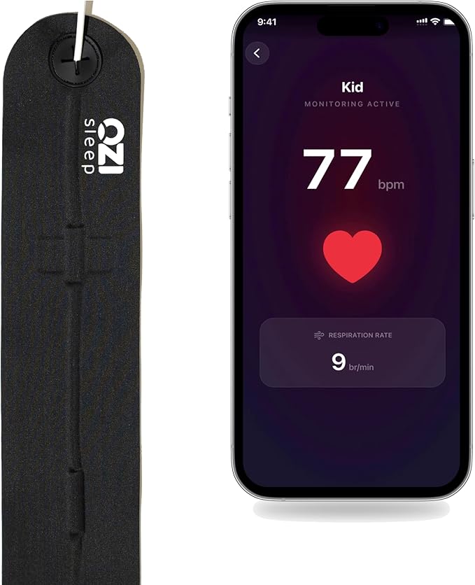 Non-Wearable Contactless Sleep Tracker & Sleep Monitor Device for Adults and Kids | No Subscription, Heart Rate, Breathing & Sleep Stage, Real-Time Monitoring, Smart Alarm