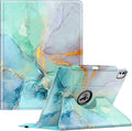 Fintie Rotating Case for iPad Pro 13-inch (M5) 2025 / (M4) 2024 with Pencil Holder - 360 Degree Swiveling Protective Stand Cover with Auto Wake/Sleep, Emerald Marble
