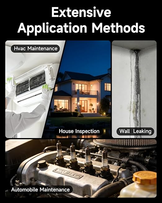 REVASRI Thermal Camera for Type-C iPhone & Android Device, 320x240 Super Resolution, 15x Digital Zoom, 25Hz Thermal Imaging Camera for Water Leak Detection,HVAC Electrical Plumbing, Home Inspection