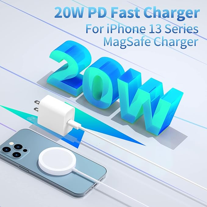 [Apple MFi Certified] iPhone 14 Charger Fast Charging, Stuffcool 4Pack PD 20W USB C Chargers Block Type C Wall Charger with 6FT Type C to Lightning Cable for iPhone 14 13 12 11 Pro Max XS XR X 8 iPad