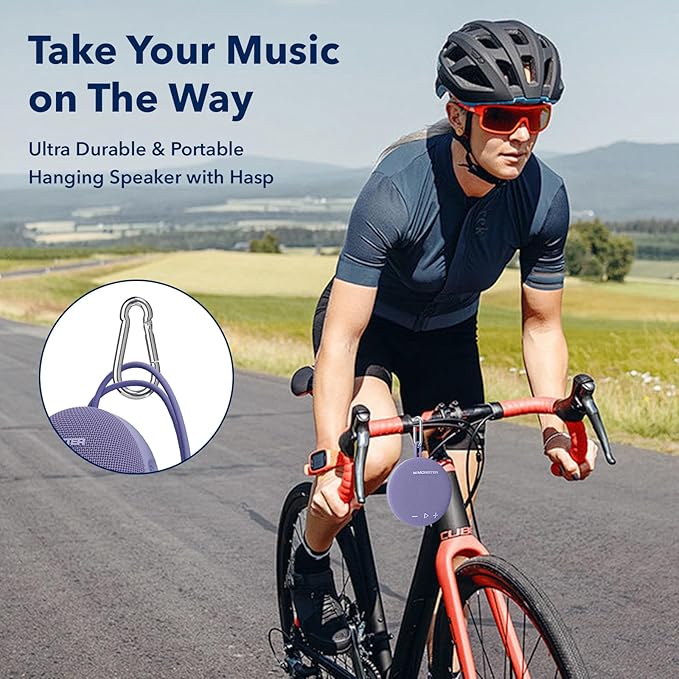 Monster Bluetooth Speaker, IPX8 Shower Speaker Waterproof, Bluetooth 5.4 with Loud HD Sound and Robust Bass, Extra Long Playtime Punchy, for Home, Beaches Portable Wireless Outdoor Speakers