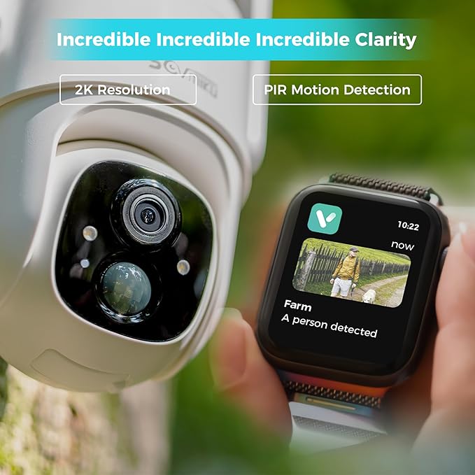 Vicohome 4G LTE Cellular Security Camera Wireless Outdoor, $14.9/Month for Unlimited Data, Easy to Setup, IP65 Waterproof, No Wi-Fi Surveillance Cam Two Way Audio, Color Night Vision, 32GB Included