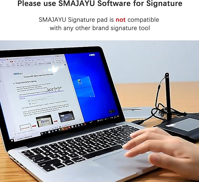 Electronic Signature Pad USB Signature Capture Pads for Computer Laptop with Windows 7,8,10,11,Signature Tool included,4.3inch LCD Color display with LCD Backlits, FP430S