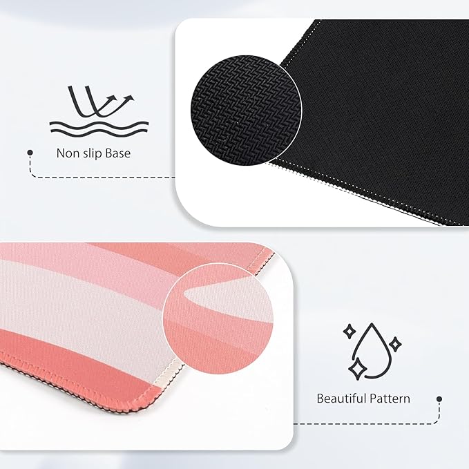 iCasso XXL Large Mouse Pad, Rubber Base Mousepad with Stitched Edges, Big Computer Mouse Mat for Office, Home, Fluid