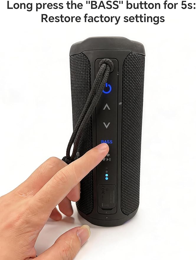 Bluetooth Speaker Wireless Loud Stereo Sound IPX7 Waterproof Outdoor Portable 25W Super Bass Speakers for Home Party Beach with 24H Playtime Colorful Lights BT 5.3 TWS Pairing Birthday Gift Black