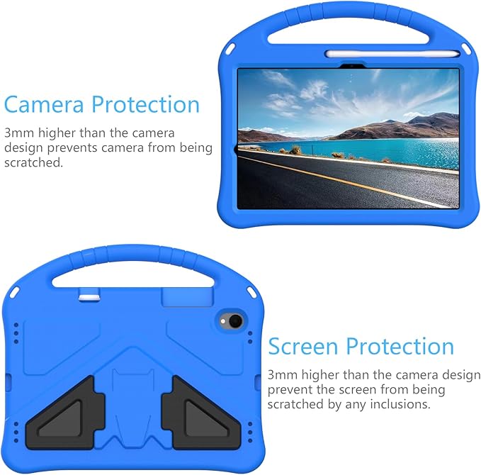 Kids Case for Samsung Galaxy Tab S11 2025 11" Tablet, Techcircle Light Weight Shock Proof EVA Foam Handle Rugged Stand Protective Case, Blue