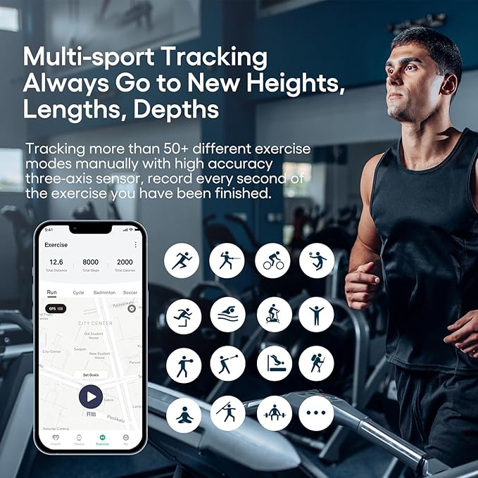 Fitness Tracker Fitness Watch Pedometer Watch with Heart Rate Monitor Sleep Monitoring Multiple Sport Modes for Women for Android iOS