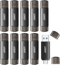 64GB USB C Flash Drive Dual USB 3.0 Flash Drive Type C + USB A Portable Type-C Flash Drive 2-in-1 USB-C Thumb Drive for Smartphone Tablet Computer Mac iPhone 16/17 Black (10 Pack)