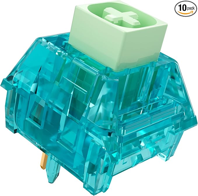 Kailh Box Summer Mechanical Keyboard Switches,5-Pin 50gf Clicky/Speed Typing/Gaming/Waterproof Switches(Summer,10Pcs)