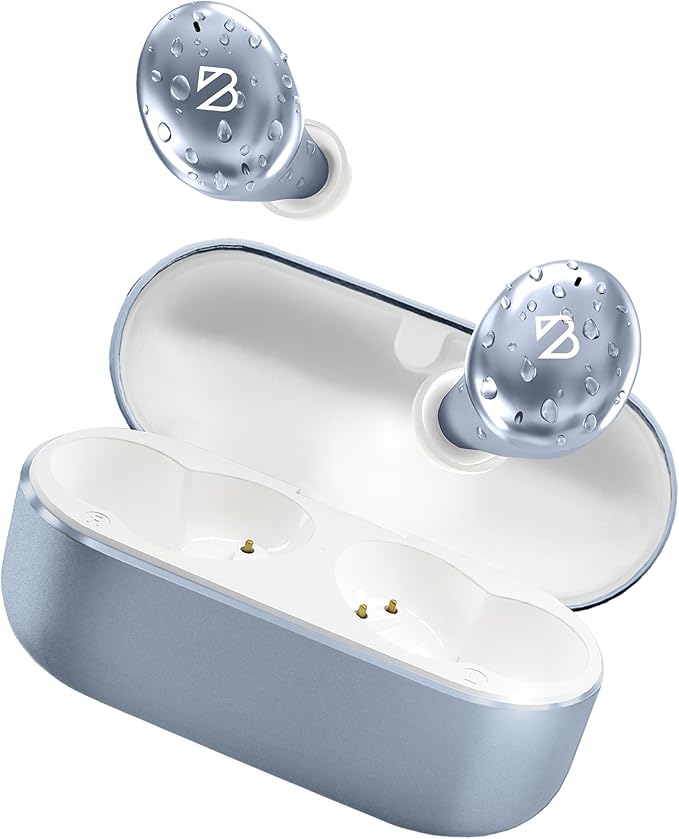 Back Bay Audio Tempo 30 Wireless Earbuds for Small Ears - Award-Winning Sound, Sweatproof Bluetooth Earbuds, Tech Fitness Gifts for Men, Comfortable Bluetooth Ear Buds for Women - Ice Blue