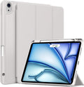 Case for iPad Air 11-Inch M4/M3/M2 2026/2025/2024, iPad Air 5/4 (2022/2020 5th/4th Generation 10.9-Inch) with Pencil Holder, Slim Stand Soft Back Support Touch ID, Auto Wake/Sleep, Gray