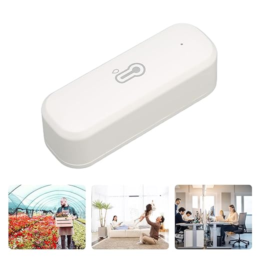 Hygrometer Thermometer Sensor, Indoor Outdoor Temperature Humidity Monitor with App Notification and Alert, Compatible with Assistant