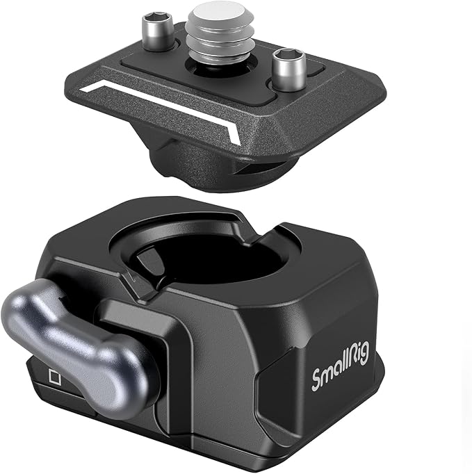 SMALLRIG Quick Release Plate Drop-in HawkLock mini Quick Release Camera Mount Adapter with 1/4" Screw, for Camera Clamp, Super Clamp, Ball Head, Tripod, Magic Arm, Stabilizer, Field Monitor - 3513C