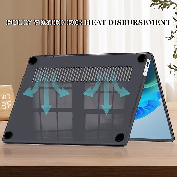 Slim Protective Case for 13 inch Microsoft Surface Laptop 2025 Copilot+PC Model 2095, Lightweight Anti-Scratch Printed Pattern Crystal Black Plastic Hard Shell Case Cover, Astronaut Earth