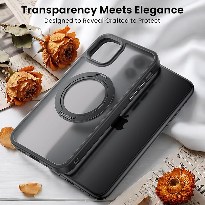 for iPhone 11 Case, Magnetic Kickstand Phone Case with [Military-Grade Protection] & [MagSafe Compatible], Slim Protective Cover for iPhone 11 Phone Case6.1 Black Kickstand