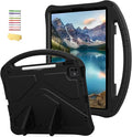 Kids Case for iPad Air 13 inch M4/M3/M2 (2026/2025/2024) with Pencil Holder/Shockproof Handle/Kickstand/Slim Lightweight Soft EVA Foam Folio Stand Tablet Protective Girls Boys Cover, Black
