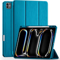 Compatible with iPad Pro 13 Inch Case M5 2025/ M4 2024, Soft TPU Back Cover for iPad 13 Pro Case, with Pencil Pro & (USB-C) Holder, Trifold Stand, Auto Wake/Sleep, Aurora Blue