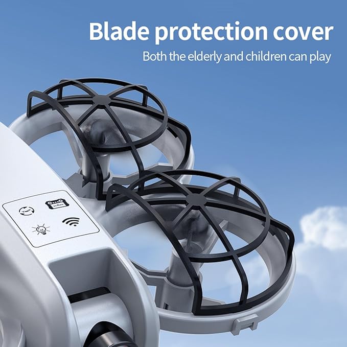 K100 Mini Drone with Screen Controller with SD Card, Two-batteries, Optical Flow Positioning, All-round Protection for Flight Paddles, Suitable for Beginner. (2 batteries - White)
