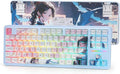 Redragon K728 PRO SE 80% 87 Keys Wireless Gasket RGB Gaming Keyboard, 3-Mode Anime Mechanical Keyboard w/Hot-Swap South-Facing LED Socket, 5-Layer Noise Dampening, Custom Hi-Fi Linear Switch