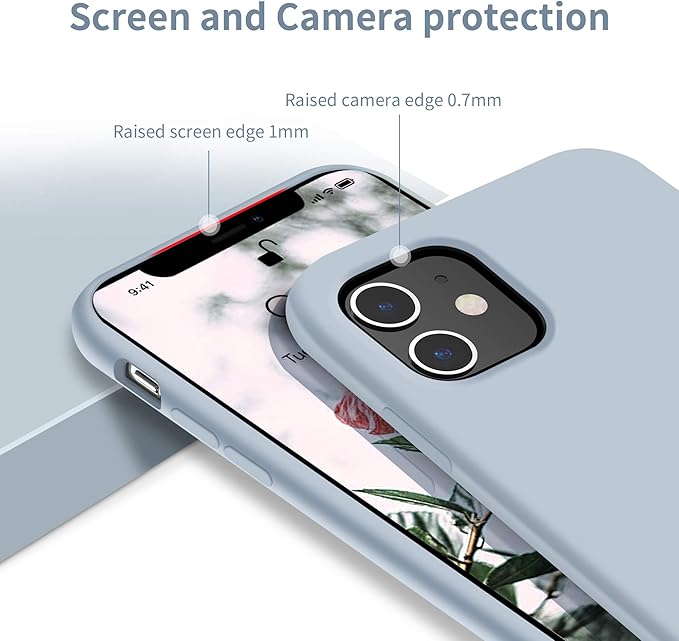 OTOFLY Compatible with iPhone 11 Case,Ultra Slim Fit iPhone Case Liquid Silicone Gel Cover with Full Body Protection Anti-Scratch Shockproof Case (Baby Blue)