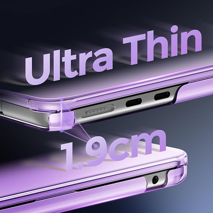 ProCase Hard Shell Case for MacBook Air 13 inch 2026 2025 2024 2023 2022, M5 A3449, M4 A3240, M3 A3113, M2 A2681, Laptop Cover for MacBook Air 13.6" -Purple