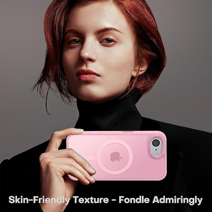 Newfuture Designed for iPhone 17e Case & iPhone 16e Case with Magnetic [13 FT Military Drop Protection] [Compatible with Magsafe] Translucent Shockproof with Anti-Fingerprint Phone Case, Chalk Pink