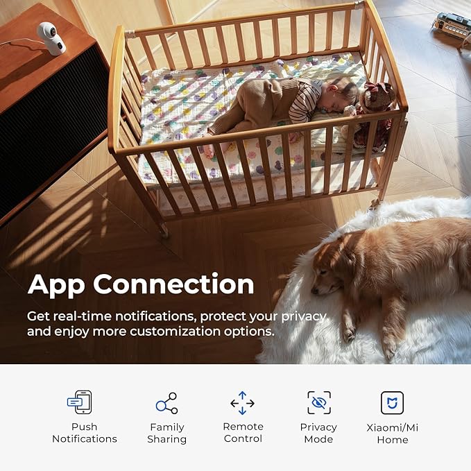 IMILAB 3K+3K Security Camera Indoor, Dual Lens Pet/Dog/Baby Camera with Xiaomi Home App, 2.4G/5G WiFi Plug-in Room Cam, Color Night Vision, Human Track, Two-Way Audio, No Subscription(C30 Dual)