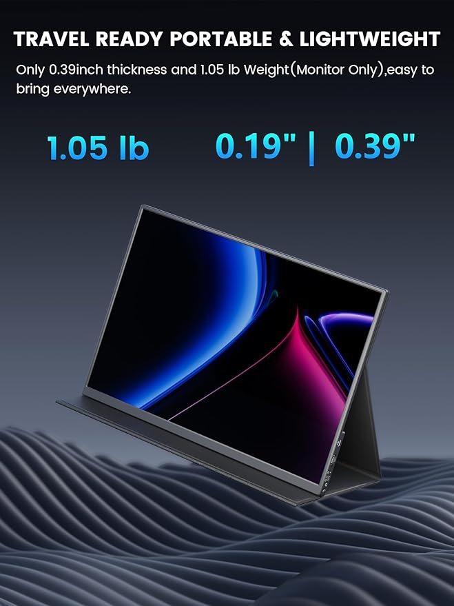 MAGICRAVEN 4K Portable Monitor, 14.5" IPS Laptop Screen, Slim Lightweight 1500:1 Dual USB C HDMI Gaming Display with Speakers, Travel Monitor for PC Phone PS5/4 Xbox Switch
