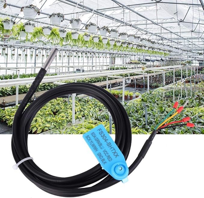 Digital Temperature Humidity Sensor Probe, Waterproof Humidity Sensor, Humidity Monitor with Stainless Steel Case for Farm.(SHT30)