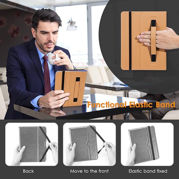 DTTO for iPad mini 7th (A17 Pro) 2024/iPad Mini 6th Generation Case 2021 8.3 Inch, Premium Leather Business Folio Stand Cover for Mini 7/6 with Pencil Holder-Multiple Viewing Angles, Royal Blue