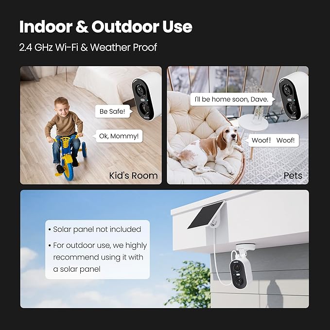 Kiwibit Security Cameras Wireless Outdoor, 2K Outside Camera for Home Security, Battery Camera, Magnetic Mount, AI Detection, Color Night Vision, Spotlight, Waterproof, 2.4GHz WiFi, Cloud & SD Storage