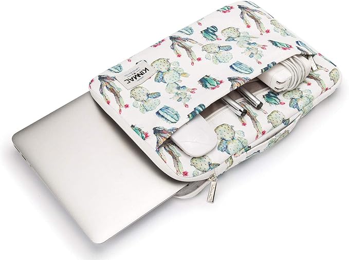 Kinmac 360° Heavy Duty Protective Laptop Sleeve Case Bag Cover with Handle for MacBook Air 13 inch,iPad Pro 13 inch and 13.3 inch HP,Dell,Lenovo,Asus,Acer Laptop (Cactus)