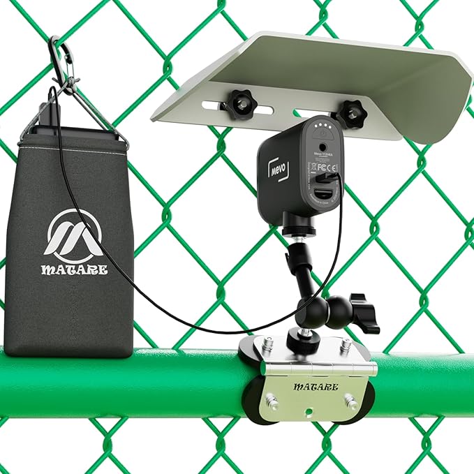 Magnetic Fence Mount for Mevo Start, GoPro, iPhone and Action Cameras - Mevo Camera Mount Streaming Kit for Game Changer Recording Baseball Games