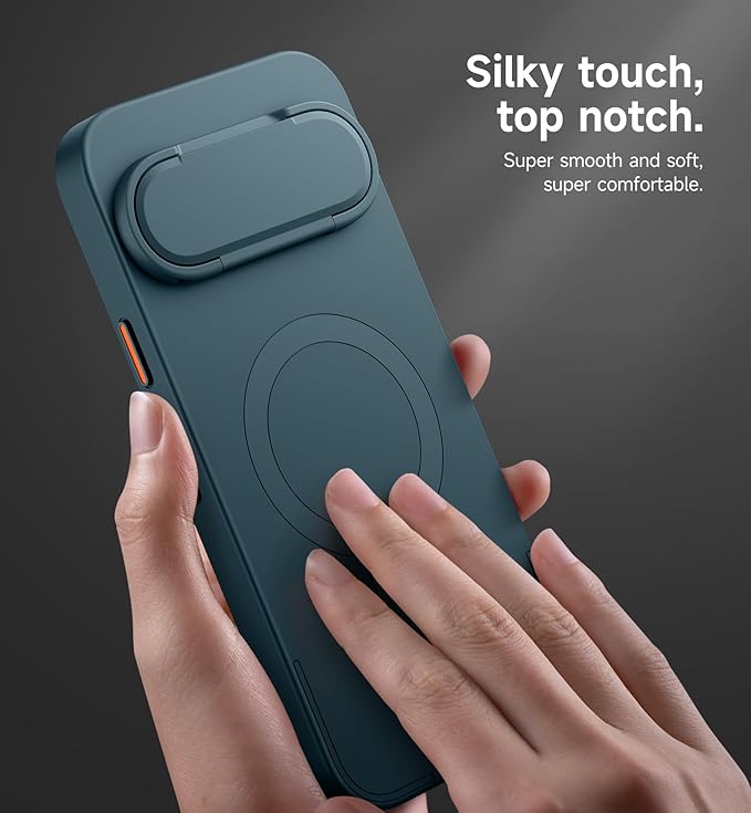 SURITCH for Google Pixel 10 Pro XL Phone Case, Compatible with MagSafe, Protective Cover with Camera Cover & Adjustable Metal Kickstand for Pixel 10 Pro XL 2025 -Lake Green