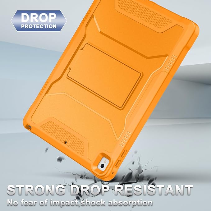 Soke Case for iPad 6th/5th Generation 9.7 Inch 2018/2017,with Built-in Screen Protector and Kickstand, Rugged Full-Body Heavy Duty Protective Cover for Apple iPad Air 2 /Pro 9.7 - Citrus
