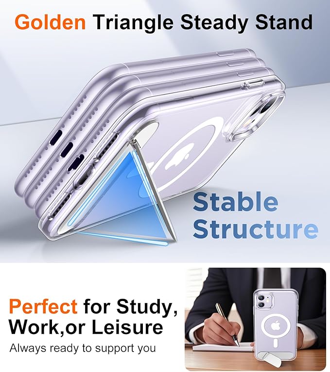 Magnetic Compatible with iPhone 11 Phone Case, [Built-in Invisible Kickstand][Compatible with MagSafe] [Military Grade Shockproof] Slim Thin Phone Case for iPhone 11 6.1"