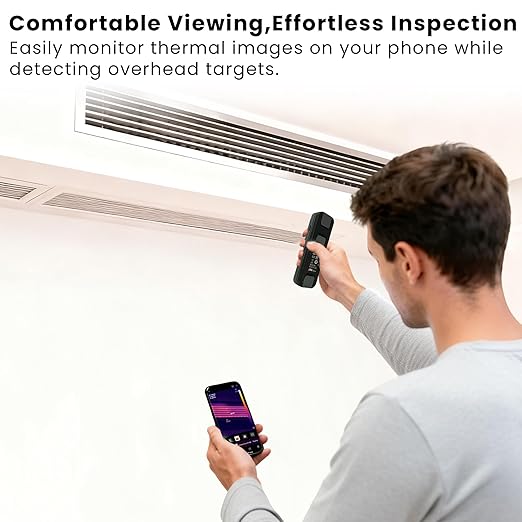 Wireless Thermal Imaging Camera, 512×384 Super Resolution, Thermal Imager for Android & iOS Smartphones, 256x192 IR Resolution, Infrared Camera Gadget for Home Inspection, HVAC, Cooking