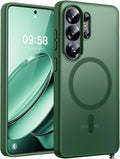 TOCOL for Samsung Galaxy S26 Ultra Case, Built-in Magnetic Ring, Drop Protection, Slim Translucent Matte Phone Case for Galaxy S26 Ultra 6.9 inch (Alpine Green)