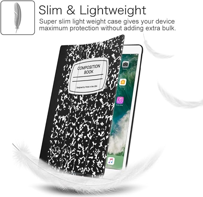 Fintie Case for iPad Pro 12.9 (2nd Gen) 2017 / iPad Pro 12.9 (1st Gen) 2015 - [SlimShell] Ultra Lightweight Standing Protective Cover with Auto Wake/Sleep, Composition Book Black