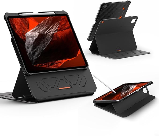SUPCASE for iPad Pro 13 Inch Case M5/M4 2025/2024 with Pencil Holder (UB Aero), [Adjustable Stand] [Detachable Back Cover] [Auto Wake/Sleep] Magnetic Protective Case with 6 Viewing Angles, Black