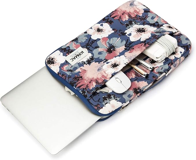 Kinmac 360° Protective Laptop Sleeve Case Bag Cover with Handle for MacBook Pro 16 inch,16 inch HP,Lenovo,Dell,ASUS,Acer Ultrabook and Business Laptop (Camellia)