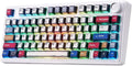 Aula F75 Wireless Mechanical Keyboard,Creamy Keyboard with RGB Backlit Hot Swappable, 81 Keys 75% Layout Gaming Keyboard, Bluetooth/2.4GHz/Type-C, Creamy Sounding - Reaper Switches