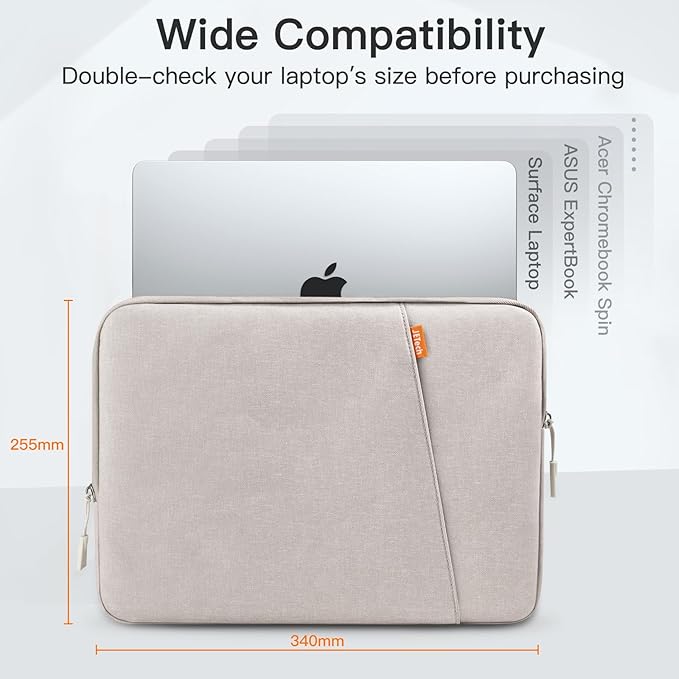 JETech Laptop Sleeve for 13-14Inch MacBook Neo (A18 Pro), MacBook Air/Pro (M1-M5) 2020-2026, 13-13.6 Inch Notebook, Waterproof Shock Resistant Bag Case with Accessory Pocket (Starlight)