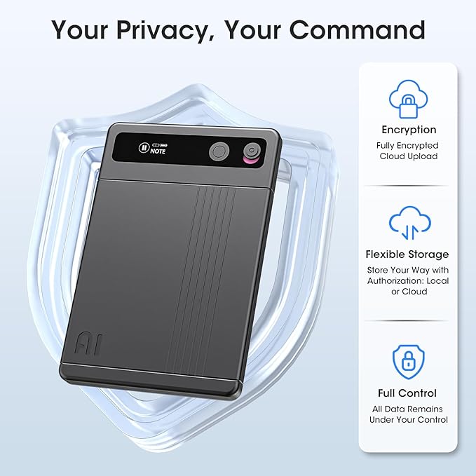 Alotwan AI Voice Recorder - AI Note Taking Device with Transcribe & Summarize, Support 118 Languages, 64GB APP Control, AI Noise Cancellation, Clear Audio Recorder for Lectures, Meetings, Calls