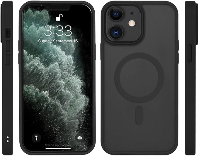 Magnetic Designed for iPhone 11 Case, [Military Grade Drop Tested] [Compatible with MagSafe] Slim Protective Translucent Matte Case for iPhone 11 Phone Case(6.1"), Frosted Black