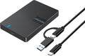 USB-C External Hard Drive Enclosure 2.5'' HDD SSD for sata - WEETOTUNG 6Gbps Tool-Free Case Compatible with UASP Drive - for 7mm 9.5mm Drive with MacBook WD Seagate PlayStation (Case Only)