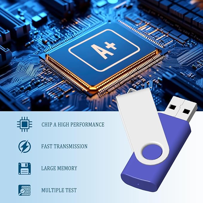 2GB USB Flash Drive 10 Pack JBOS 2 GB USB Drives Memory Stick Swivel 2G Thumb Drives Gig Stick USB2.0 Pen Drive for Date Storage, 2 Gig UBS Flash Drive, Zip Drive, Jump Drive, USB Stick, Mixed Color